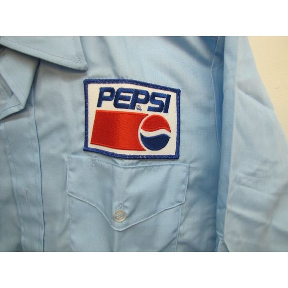Pepsi Shirts Vintage Original Pepsi Uniform Shirt W Patch Left